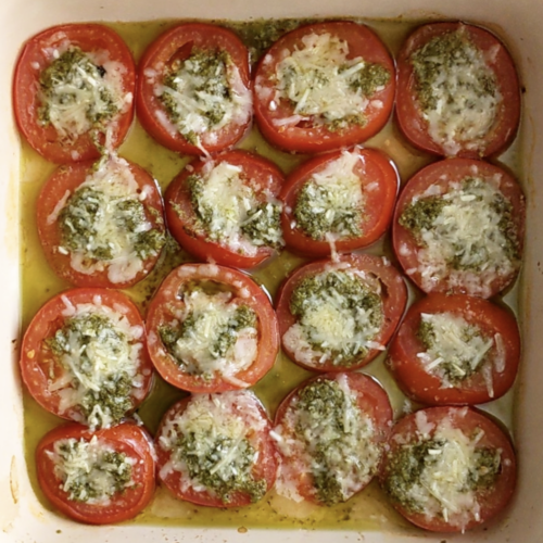 Roasted Pesto Tomatoes