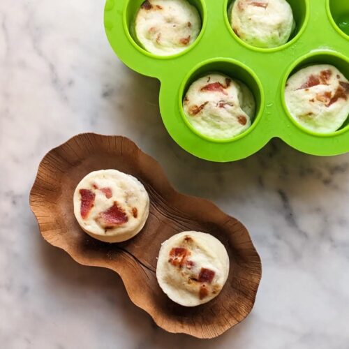 Instant Pot Copycat Starbucks Egg Bites Bacon and Guyere Cheese